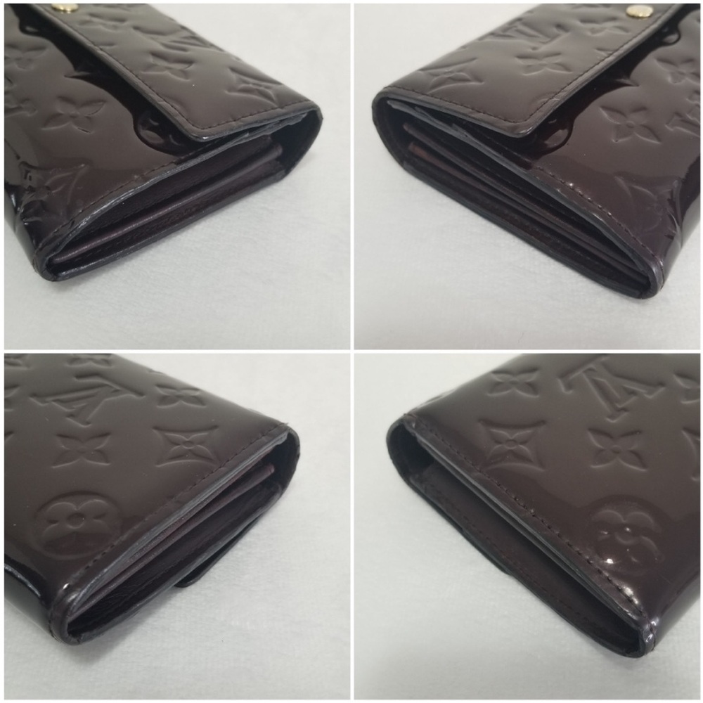 Louis Vuitton vernis portefeuille amarante Sarah Long wallet EUC burgundy - Picture 6 of 16